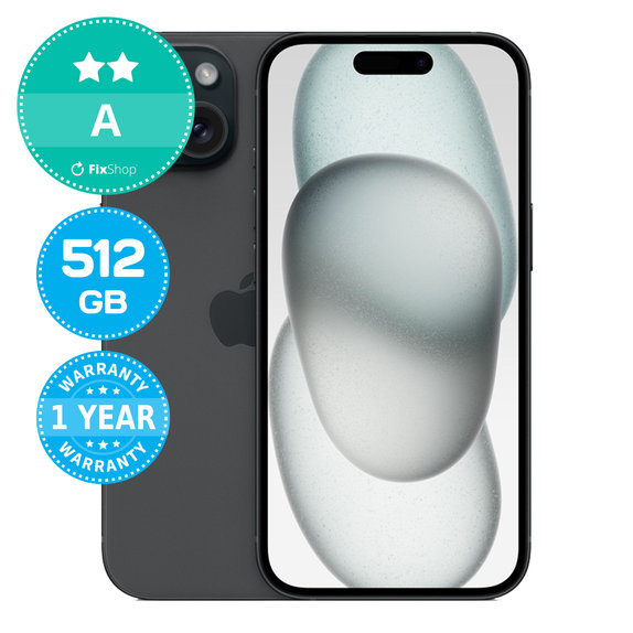 Apple iPhone 15 Black 512GB A Ανακατασκευασμένο