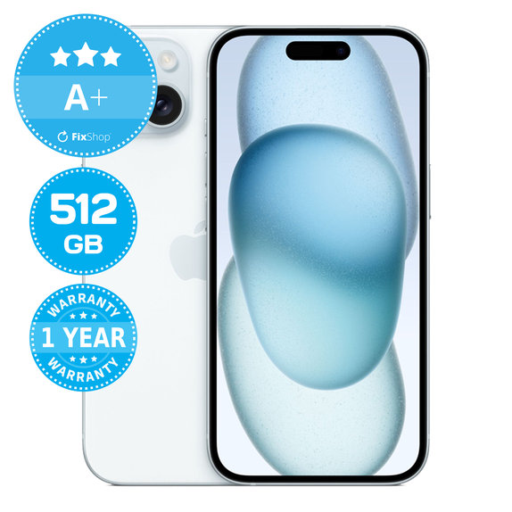 Apple iPhone 15 Blue 512GB A+ Ανακατασκευασμένο