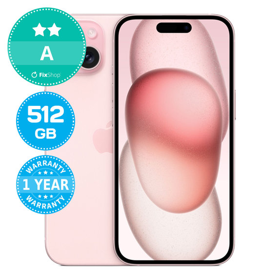 Apple iPhone 15 Pink 512GB A Ανακατασκευασμένο