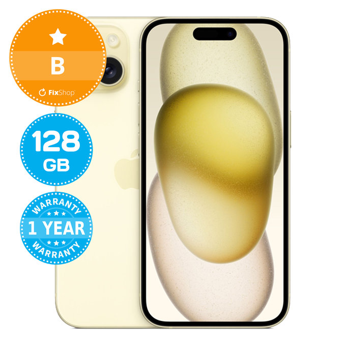 Apple iPhone 15 Yellow 128GB B Ανακατασκευασμένο