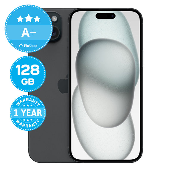 Apple iPhone 15 Plus Black 128GB A+ Ανακατασκευασμένο