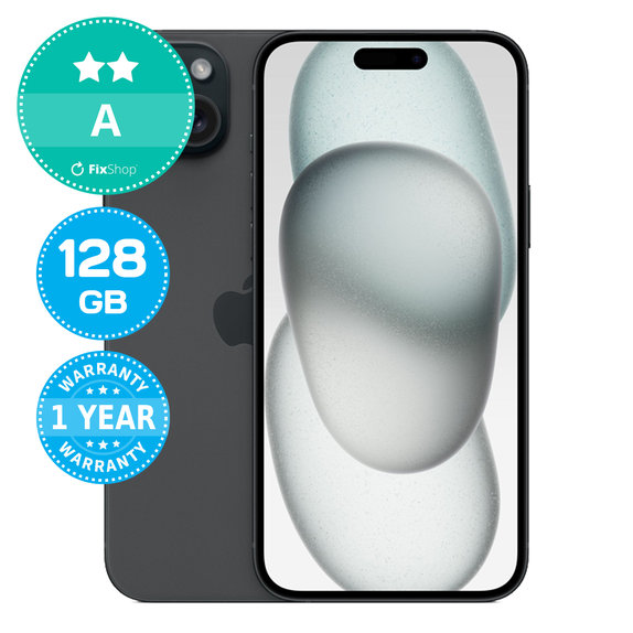 Apple iPhone 15 Plus Black 128GB A Ανακατασκευασμένο