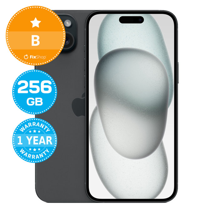 Apple iPhone 15 Plus Black 256GB B Ανακατασκευασμένο