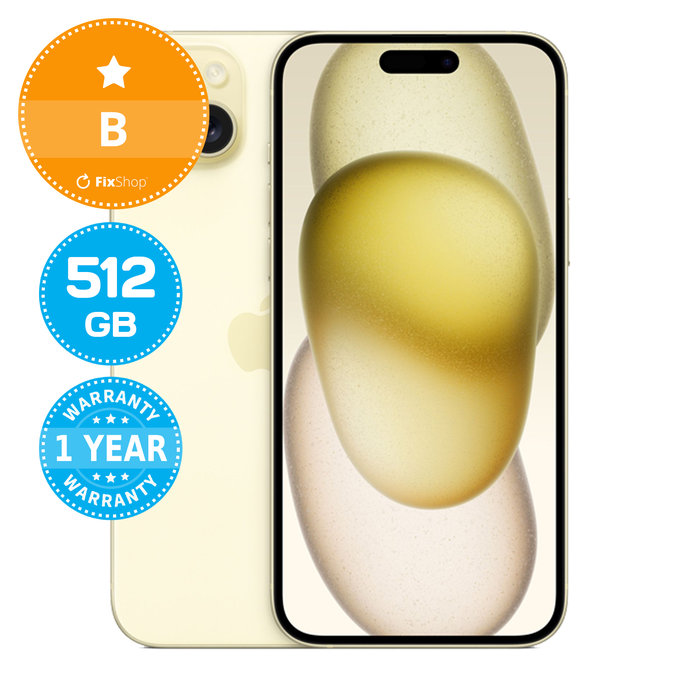 Apple iPhone 15 Plus Yellow 512GB B Ανακατασκευασμένο