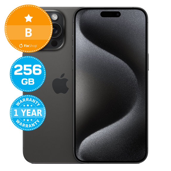 Apple iPhone 15 Pro Max Black Titanium 256GB B Ανακατασκευασμένο