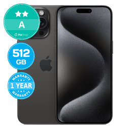 Apple iPhone 15 Pro Max Black Titanium 512GB A Ανακατασκευασμένο