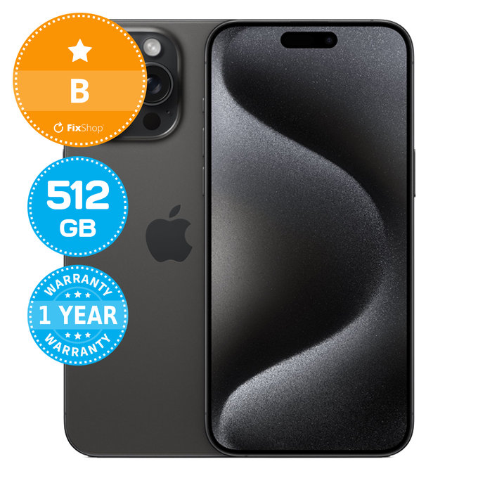 Apple iPhone 15 Pro Max Black Titanium 512GB B Ανακατασκευασμένο