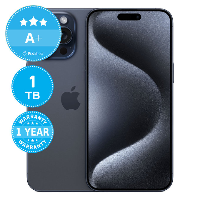 Apple iPhone 15 Pro Max Blue Titanium 1TB A+ Ανακατασκευασμένο