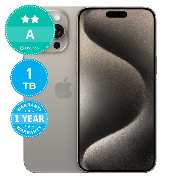 Apple iPhone 15 Pro Max Natural Titanium 1TB A Ανακατασκευασμένο