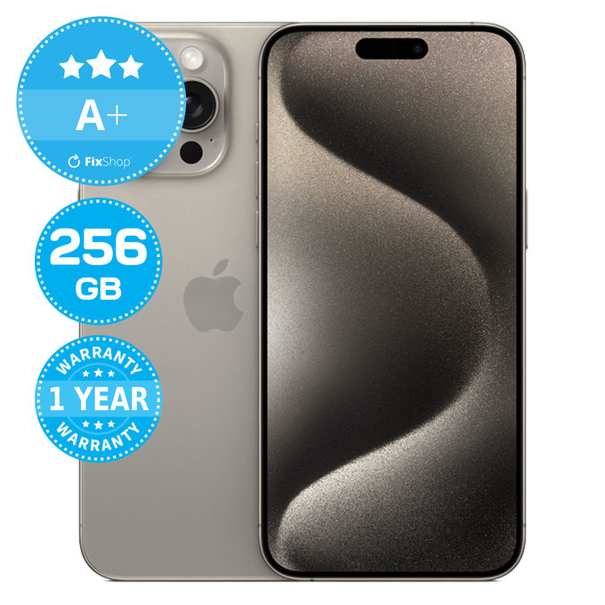 Apple iPhone 15 Pro Max Natural Titanium 256GB A+ Ανακατασκευασμένο