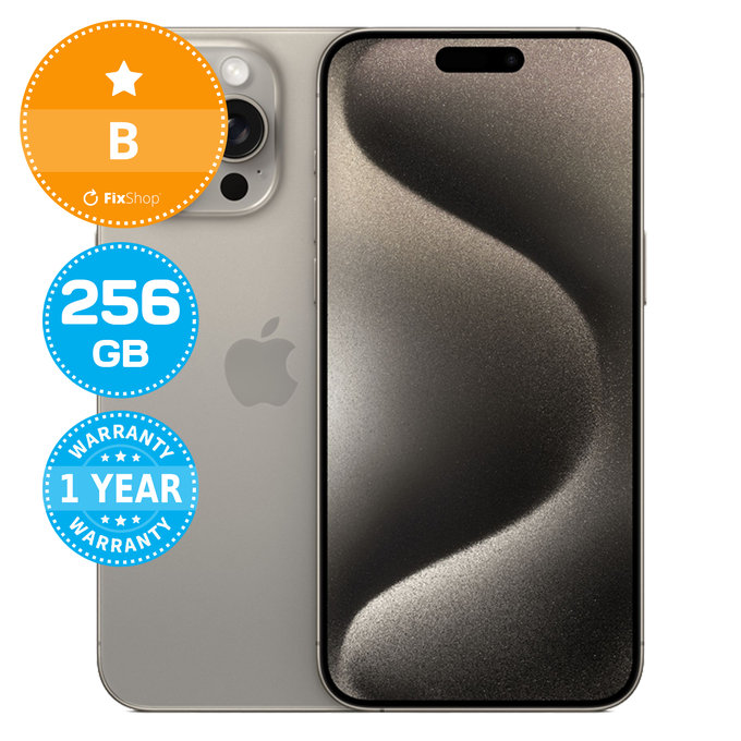 Apple iPhone 15 Pro Max Natural Titanium 256GB B Ανακατασκευασμένο