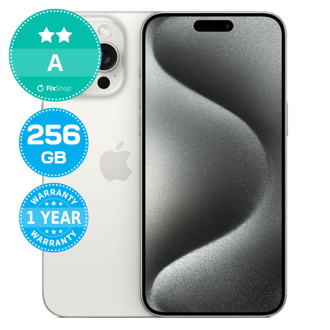 Apple iPhone 15 Pro Max White Titanium 256GB A Ανακατασκευασμένο