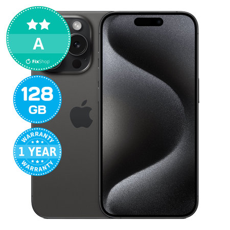 Apple iPhone 15 Pro Black Titanium 128GB A Ανακατασκευασμένο