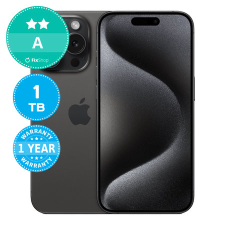 Apple iPhone 15 Pro Black Titanium 1TB A Ανακατασκευασμένο