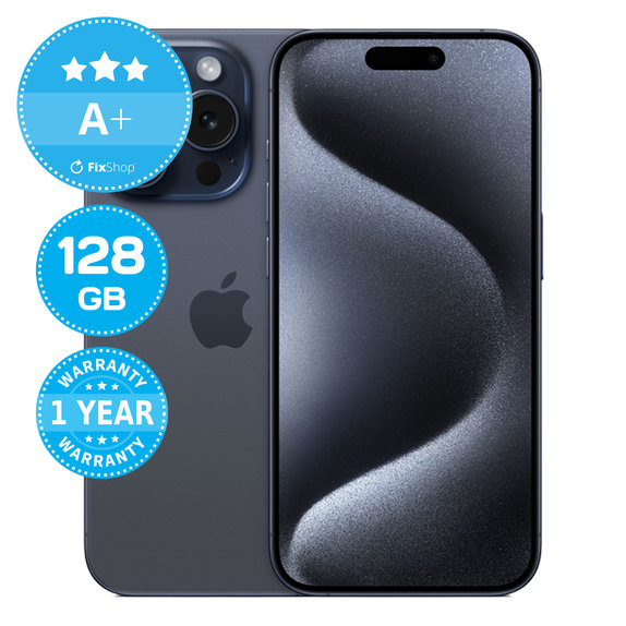 Apple iPhone 15 Pro Blue Titanium 128GB A+ Ανακατασκευασμένο