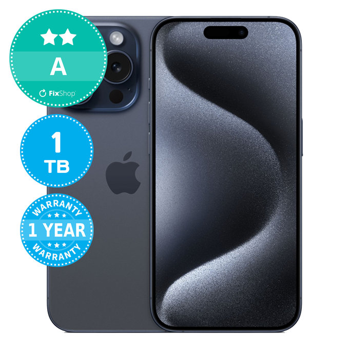 Apple iPhone 15 Pro Blue Titanium 1TB A Ανακατασκευασμένο