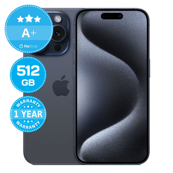 Apple iPhone 15 Pro Blue Titanium 512GB A+ Ανακατασκευασμένο