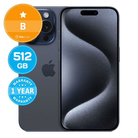 Apple iPhone 15 Pro Blue Titanium 512GB B Ανακατασκευασμένο