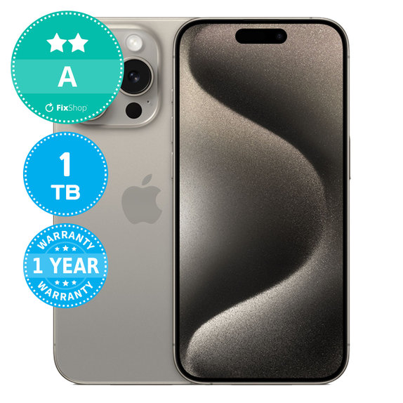 Apple iPhone 15 Pro Natural Titanium 1TB A Ανακατασκευασμένο