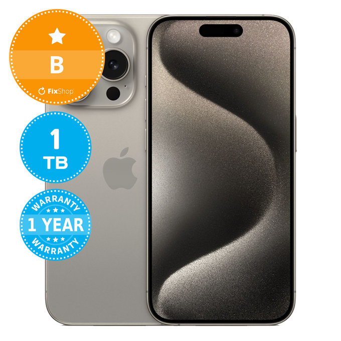 Apple iPhone 15 Pro Natural Titanium 1TB B Ανακατασκευασμένο