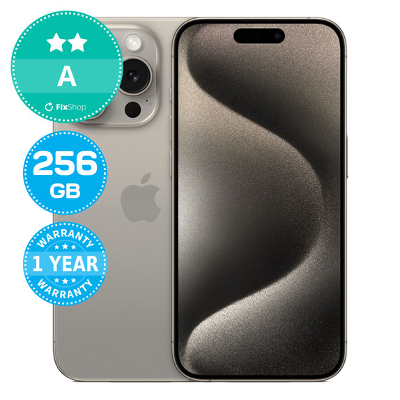 Apple iPhone 15 Pro Natural Titanium 256GB A Ανακατασκευασμένο