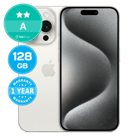 Apple iPhone 15 Pro White Titanium 128GB A Ανακατασκευασμένο