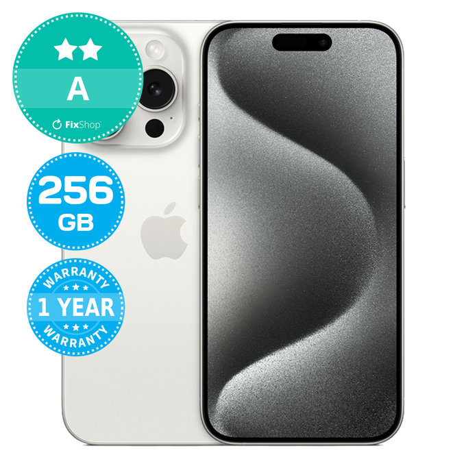 Apple iPhone 15 Pro White Titanium 256GB A Ανακατασκευασμένο
