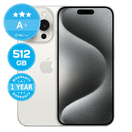 Apple iPhone 15 Pro White Titanium 512GB A+ Ανακατασκευασμένο