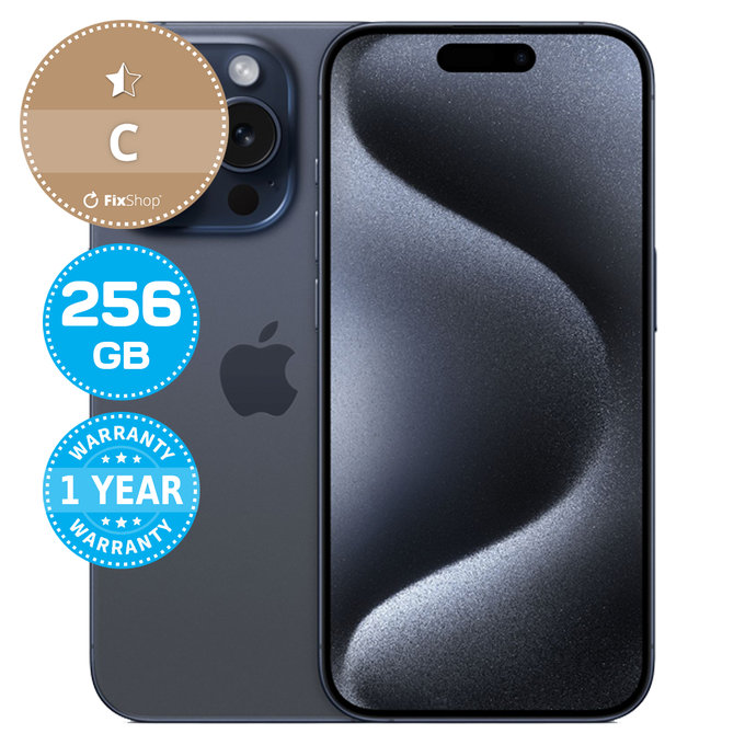 Apple iPhone 15 Pro Blue Titanium 256GB C Ανακατασκευασμένο