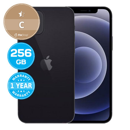 Apple iPhone 12 Black 256GB C Ανακατασκευασμένο