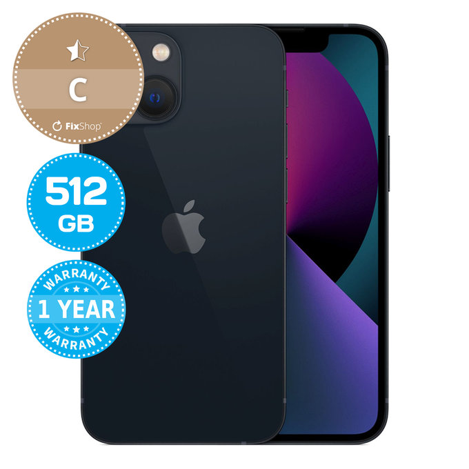 Apple iPhone 13 Mini Midnight 512GB C Ανακατασκευασμένο