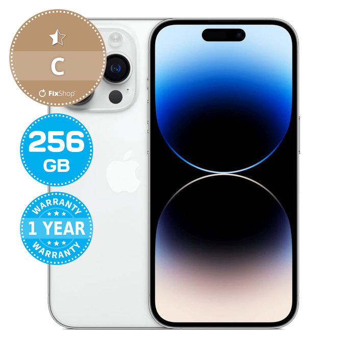 Apple iPhone 14 Pro Silver 256GB C Ανακατασκευασμένο