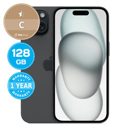 Apple iPhone 15 Black 128GB C Ανακατασκευασμένο