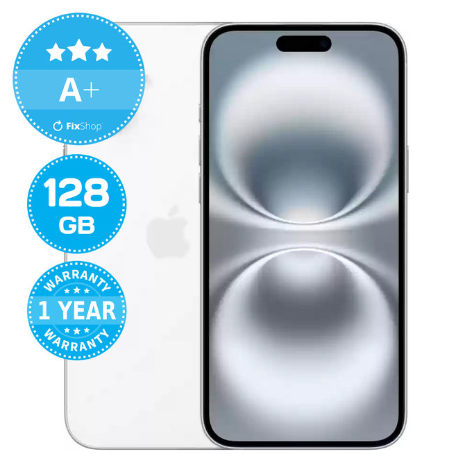 Apple iPhone 16 White 128GB A+ Ανακατασκευασμένο
