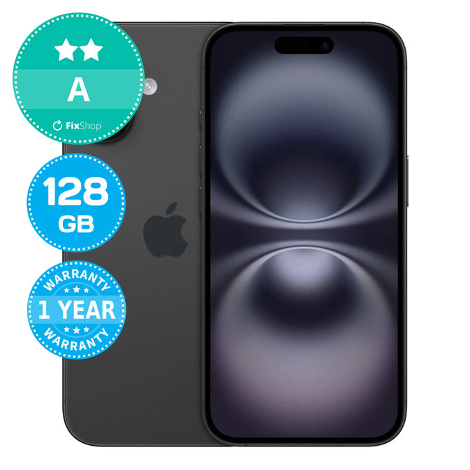 Apple iPhone 16 Black 128GB A Ανακατασκευασμένο