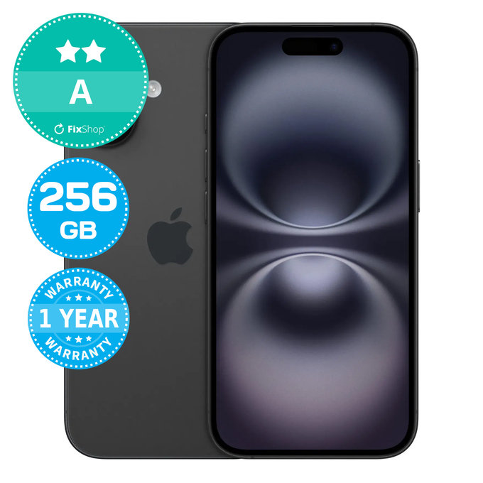 Apple iPhone 16 Black 256GB A Ανακατασκευασμένο