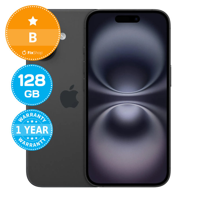 Apple iPhone 16 Black 128GB B Ανακατασκευασμένο