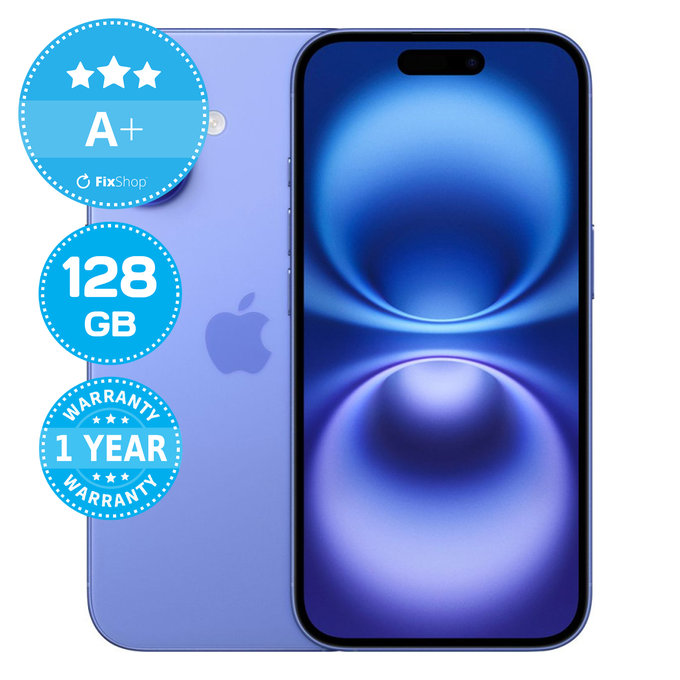 Apple iPhone 16 Ultramarine 128GB A+ Ανακατασκευασμένο