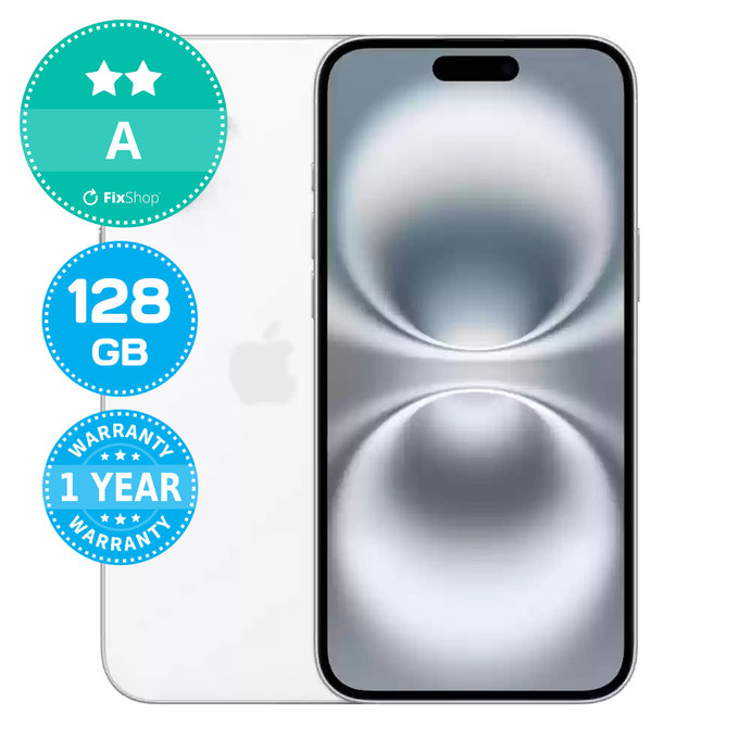 Apple iPhone 16 White 128GB A Ανακατασκευασμένο