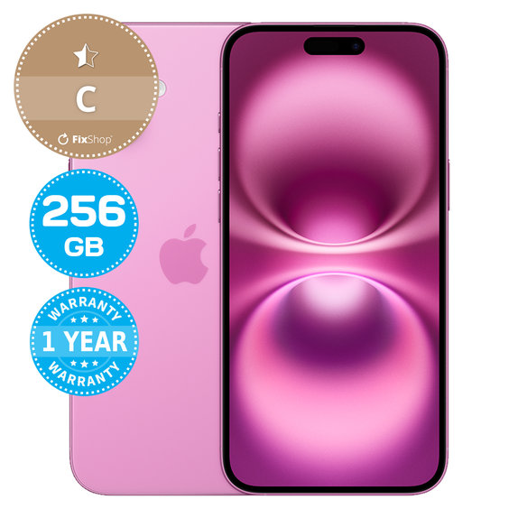 Apple iPhone 16 Plus Pink 256GB C Ανακατασκευασμένο