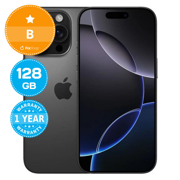 Apple iPhone 16 Pro Black Titanium 128GB B Ανακατασκευασμένο