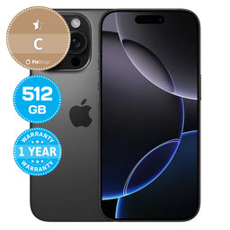 Apple iPhone 16 Pro Black Titanium 512GB C Ανακατασκευασμένο