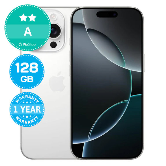Apple iPhone 16 Pro White Titanium 128GB A Ανακατασκευασμένο