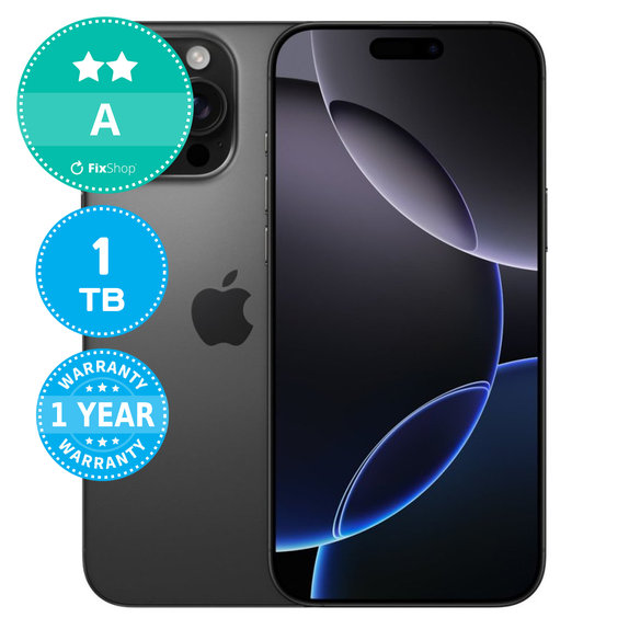 Apple iPhone 16 Pro Max Black Titanium 1TB A Ανακατασκευασμένο