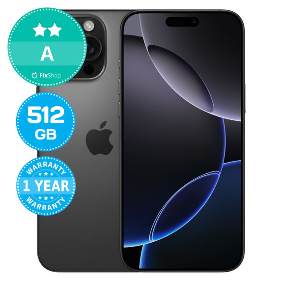 Apple iPhone 16 Pro Max Black Titanium 512GB A Ανακατασκευασμένο