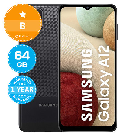 Samsung Galaxy A12 A127F Black 64GB B Ανακατασκευασμένο