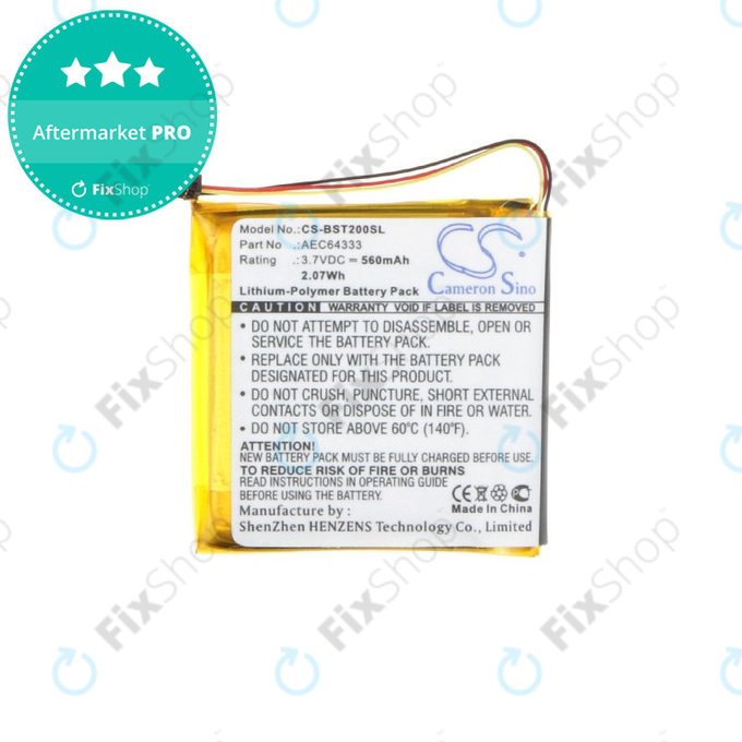 Μπαταρία για Beats Solo 2, 2.0, 3, 3.0, Pro Wireless, 560mAh, Li-Pol, 3.7V, AEC643333, HQ