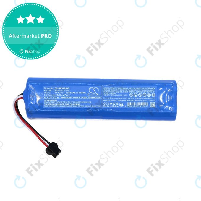 Μπαταρία για Mamibot ExVac 890, 5200mAh, Li-Ion, 14.4V, SUN-INTE-279, HQ