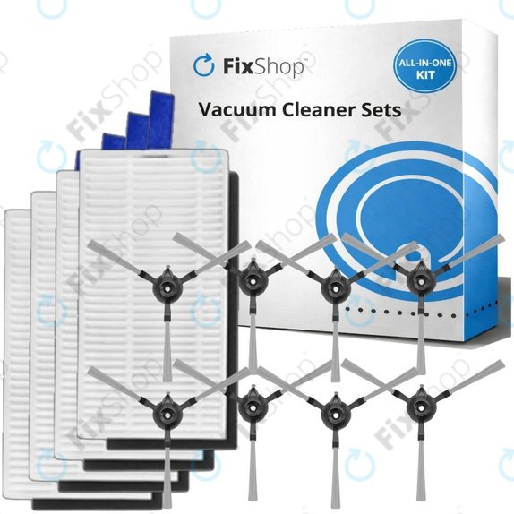 Σετ ανταλλακτικών για Xiaomi Robot Vacuum E5 (4x Φίλτρο, 8x Πλαϊνή Βούρτσα)
