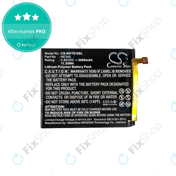 Μπαταρία για Nokia 6.1, 3000mAh, Li-Pol, 3.85 V, HE345, HQ